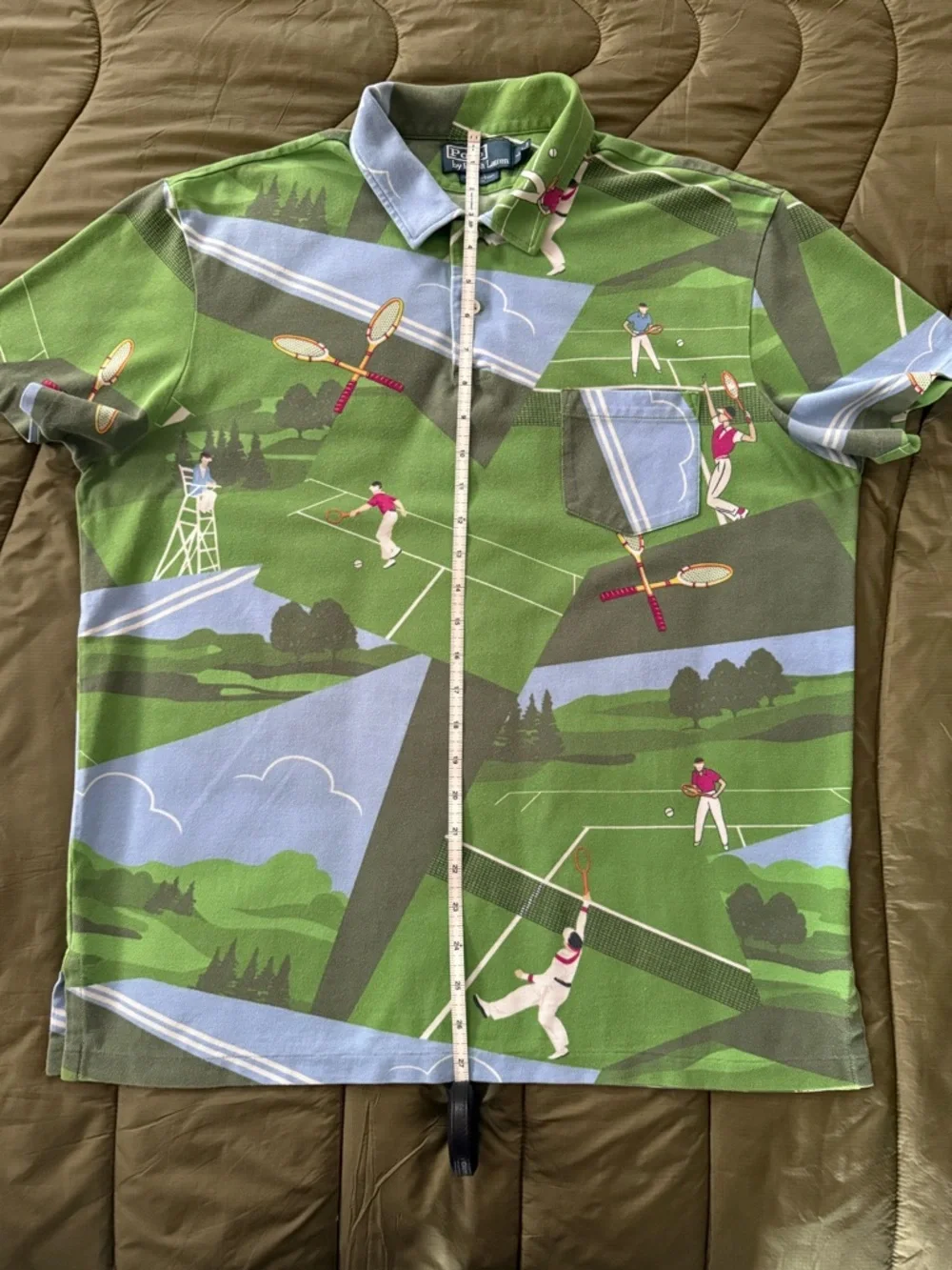POLO Ralph Lauren 🎾 Tennis print Polo shirt circa 2014 - Picture 8 of 9